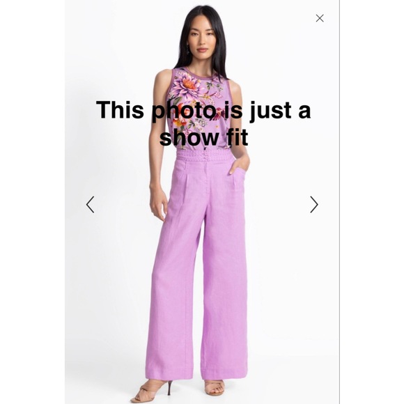 Johnny Was Madaleina Wide Leg Pleated Linen Pants Black XS NWT $198 - Picture 9 of 9